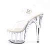 Pleaser - ADORE708LS Sandale à bride à la cheville, Pole dance chaussures - Chaussures de pole dance - Transparent Product image